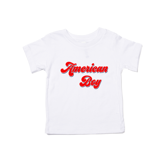 American Boy (Red) - Kids Tee (White)