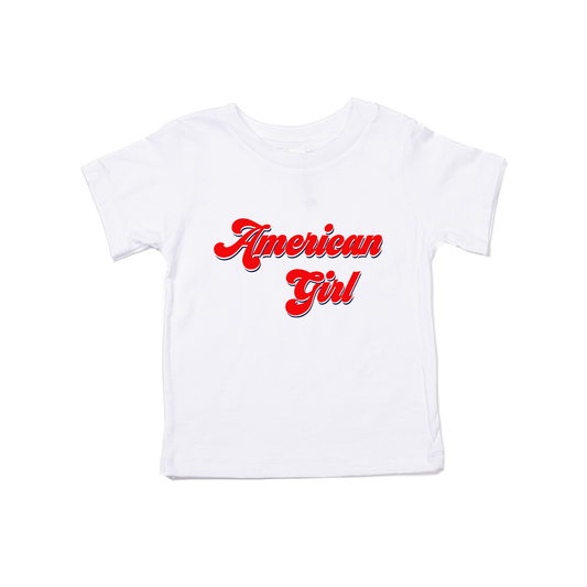 American Girl (Red) - Kids Tee (White)