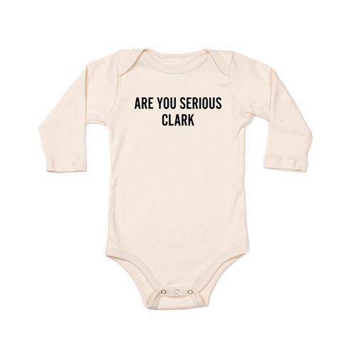 Are You Serious Clark (Black) - Bodysuit (Natural, Long Sleeve)