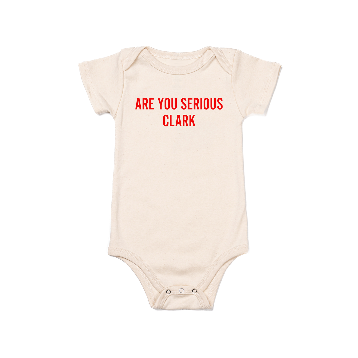 Are You Serious Clark (Red) - Bodysuit (Natural, Short Sleeve)