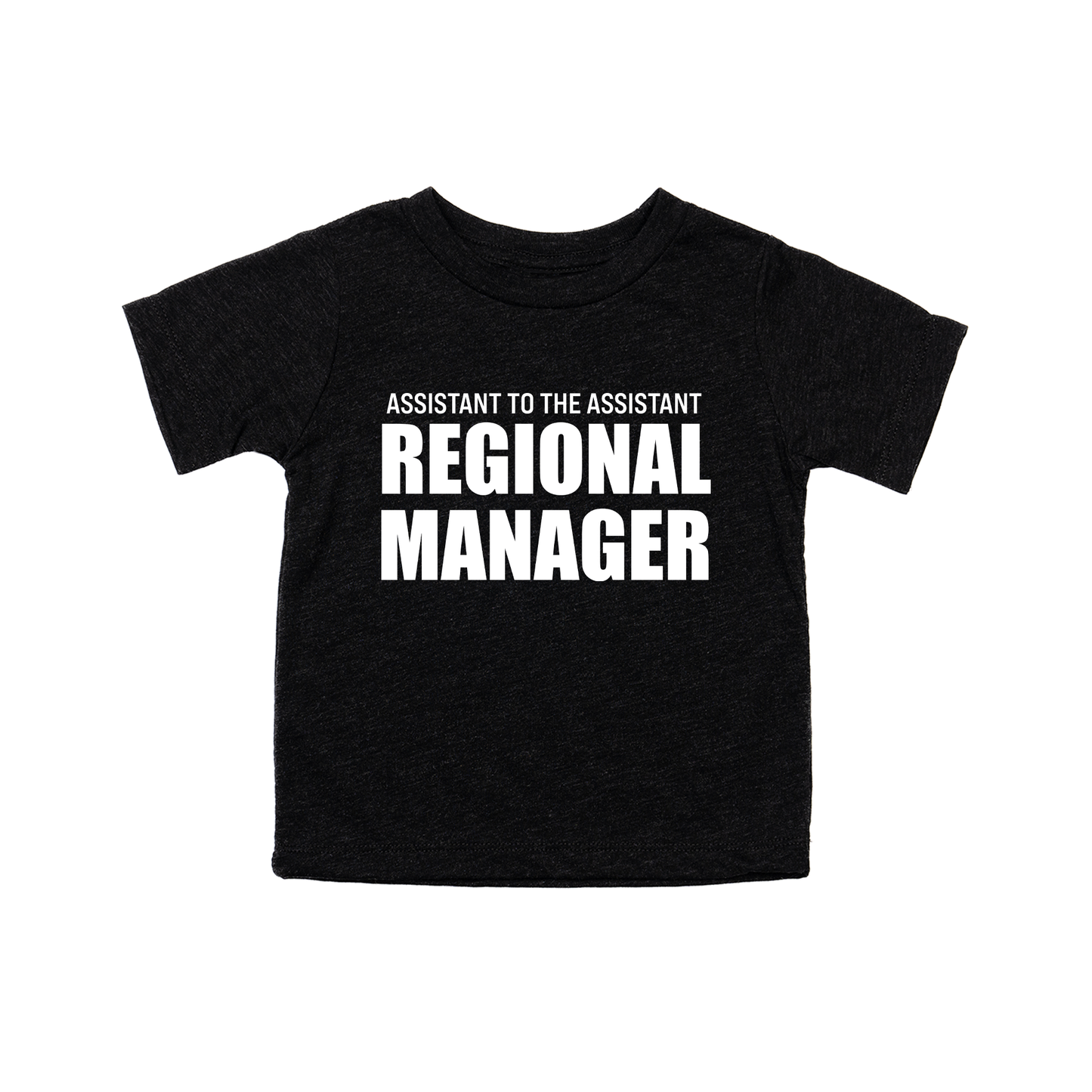 Assistant to the Assistant Regional Manager (White) - Kids Tee (Charcoal Black)