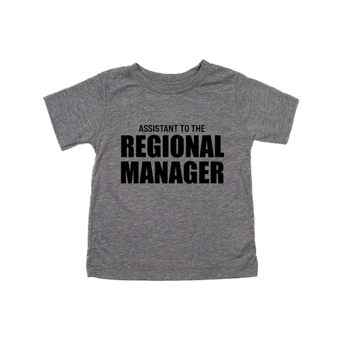 Assistant to the Regional Manager (Black) - Kids Tee (Gray)