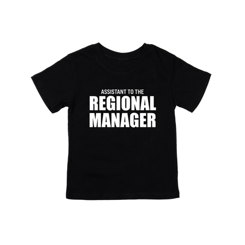 Assistant to the Regional Manager (White) - Kids Tee (Black)