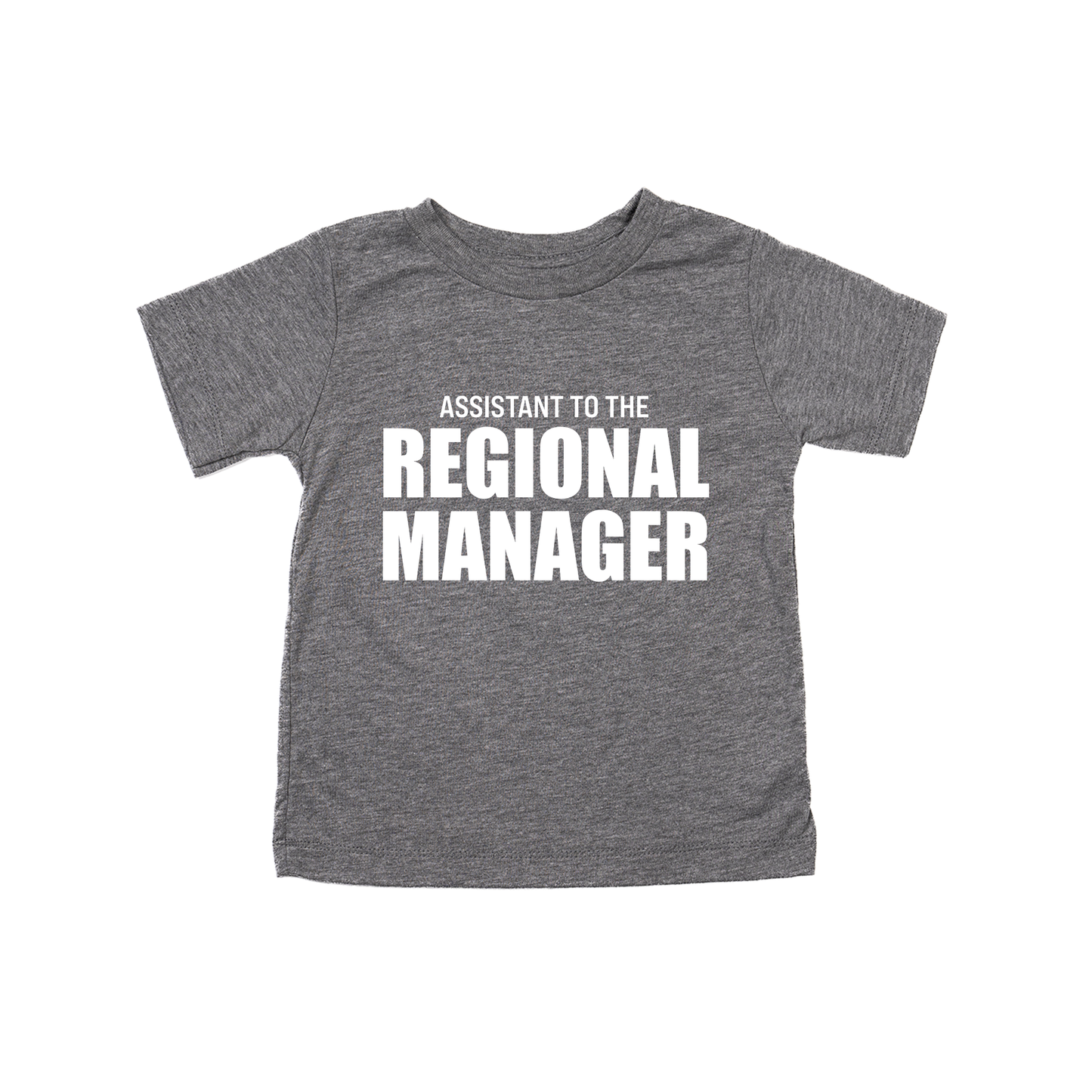 Assistant to the Regional Manager (White) - Kids Tee (Gray)