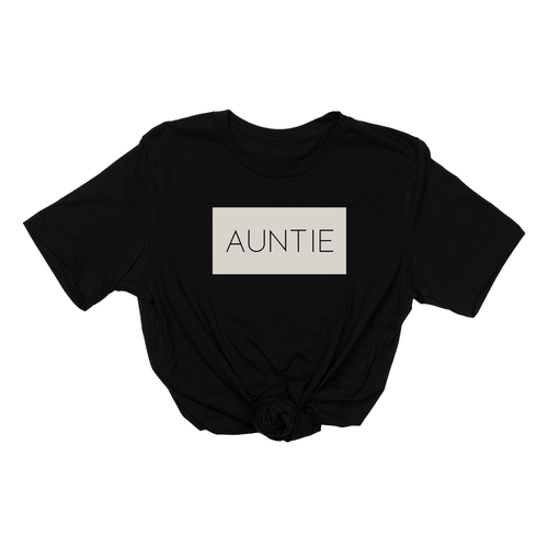 Auntie (Boxed Collection, Stone Box/Black Text, Across Front) - Tee (Black)
