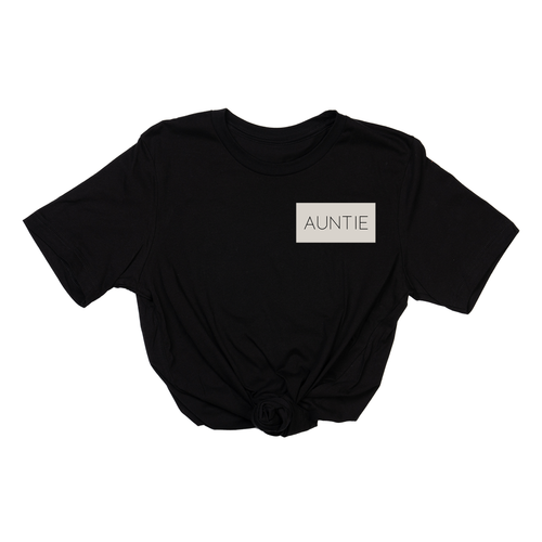 Auntie (Boxed Collection, Pocket, Stone Box/Black Text) - Tee (Black)