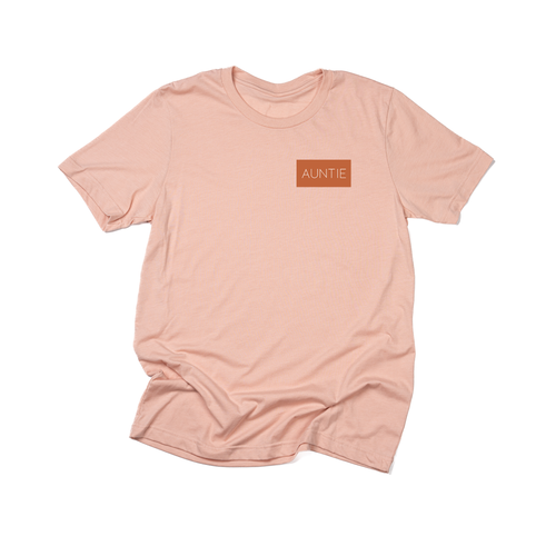 Auntie (Boxed Collection, Pocket, Rust Box/White Text) - Tee (Peach)