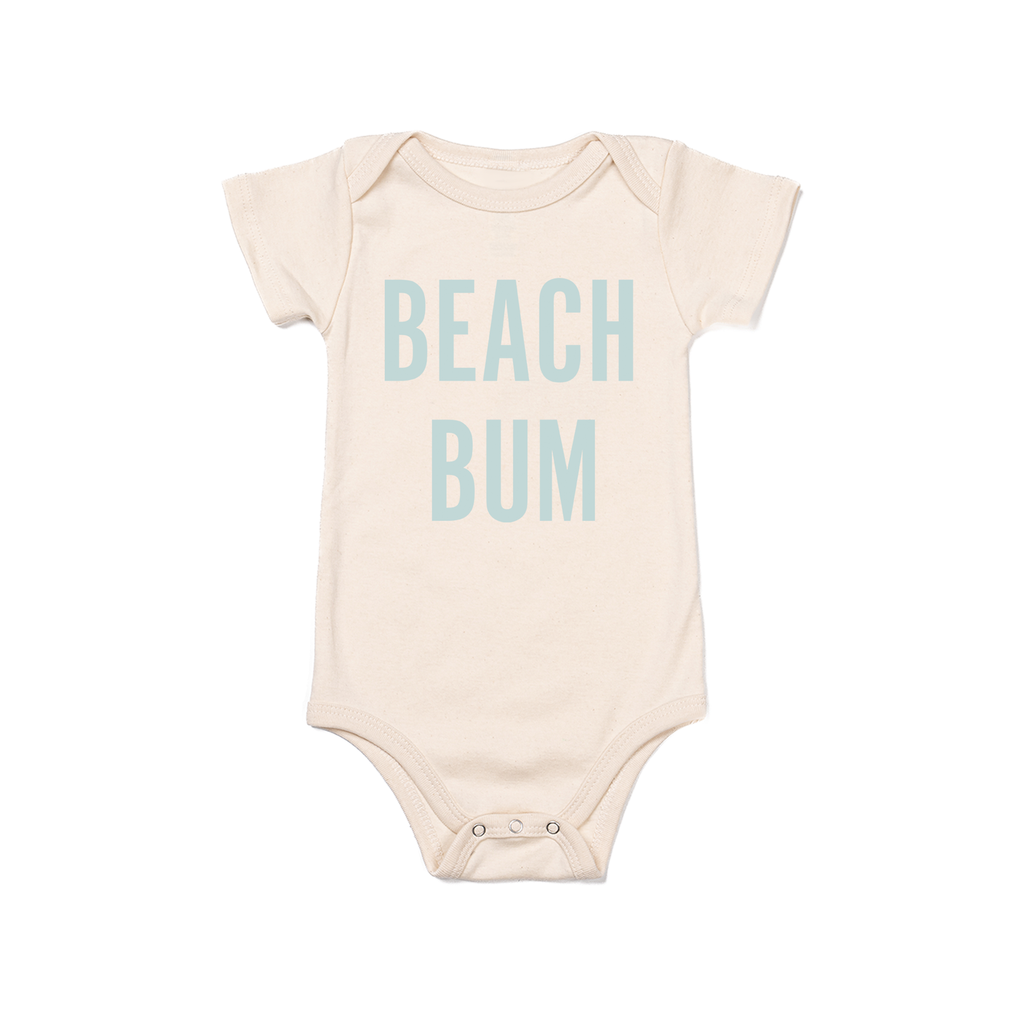 BEACH BUM (Sky) - Bodysuit (Natural, Short Sleeve)
