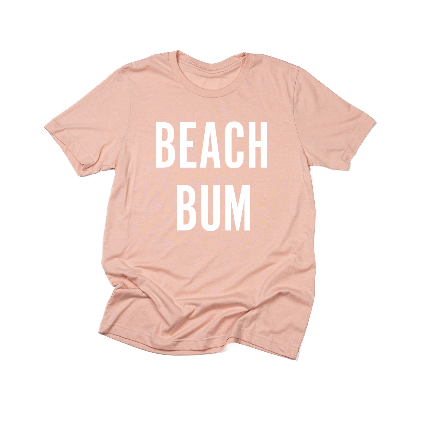 BEACH BUM (White) - Tee (Peach)
