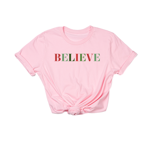 BELIEVE (Multi Color) - Tee (Pink)