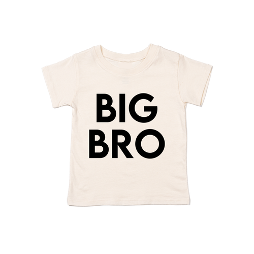 BIG BRO (Stacked Bold, Black) - Kids Tee (Natural)