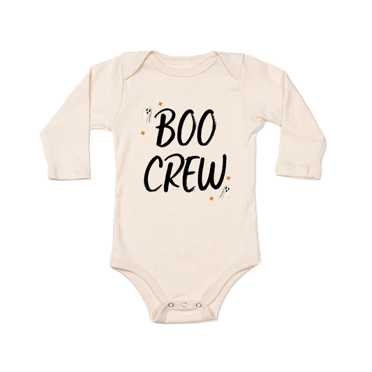 BOO CREW (Black) - Bodysuit (Natural, Long Sleeve)