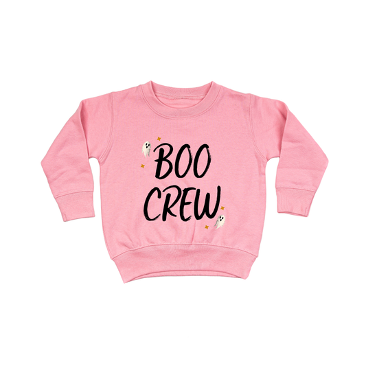 BOO CREW (Black) - Kids Sweatshirt (Pink)