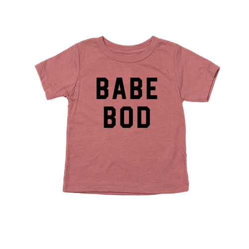 Babe Bod (Black) - Kids Tee (Mauve)