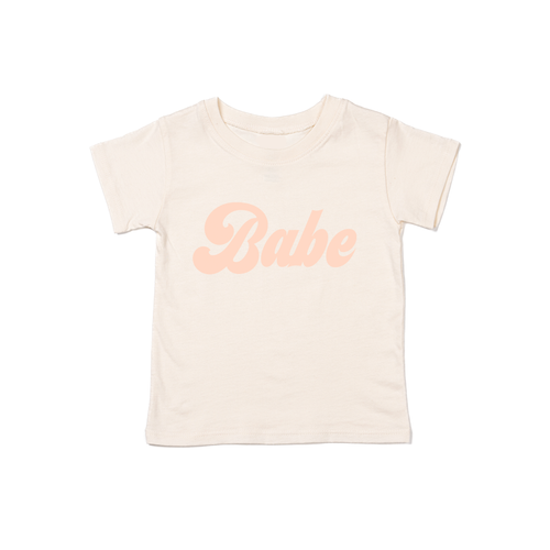 Babe (Retro, Peach) - Kids Tee (Natural)