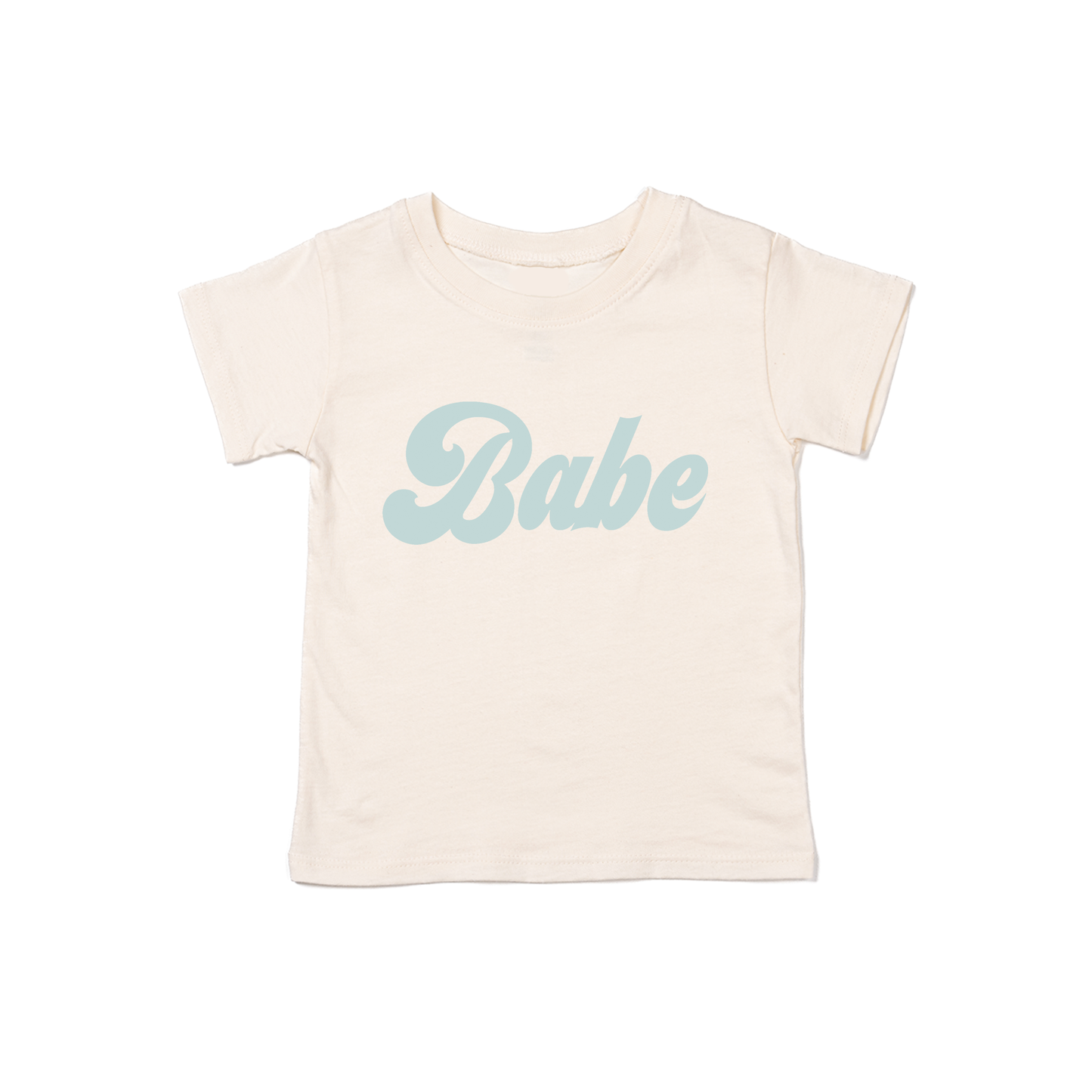 Babe (Retro, Sky) - Kids Tee (Natural)