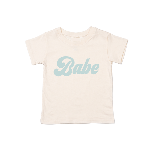 Babe (Retro, Sky) - Kids Tee (Natural)