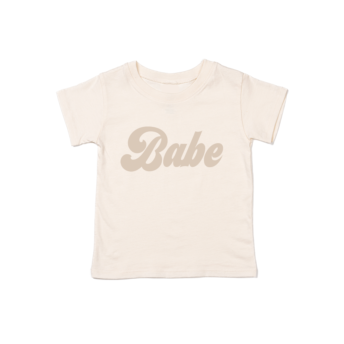 Babe (Retro, Stone) - Kids Tee (Natural)