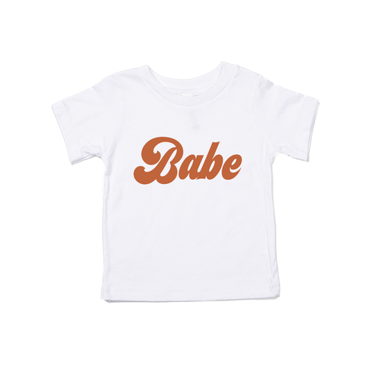 Babe (Retro, Rust) - Kids Tee (White)