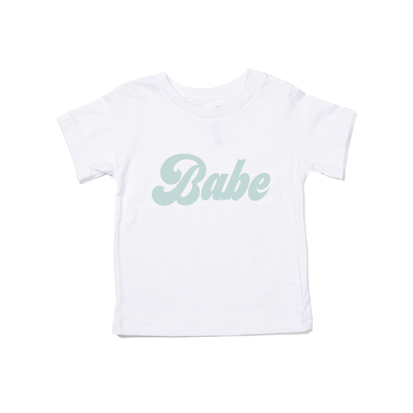 Babe (Retro, Sky) - Kids Tee (White)