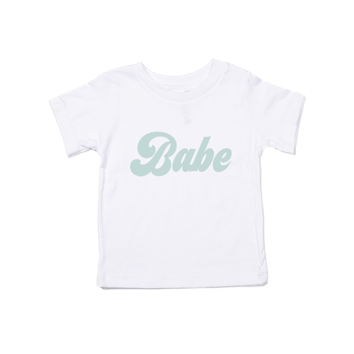 BABE (Rough, Sky) - Kids Tee (White)