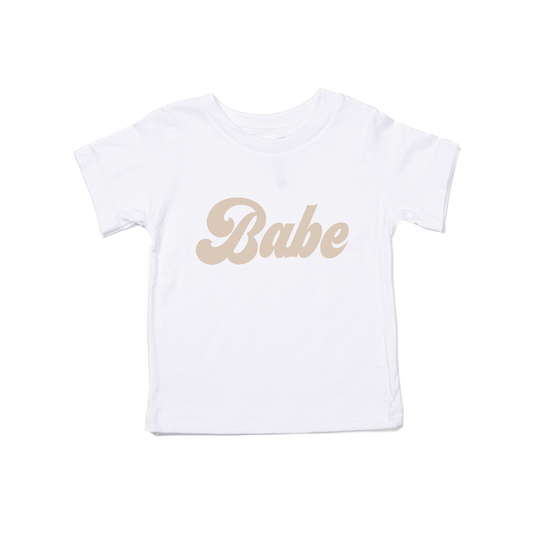 Babe (Retro, Stone) - Kids Tee (White)