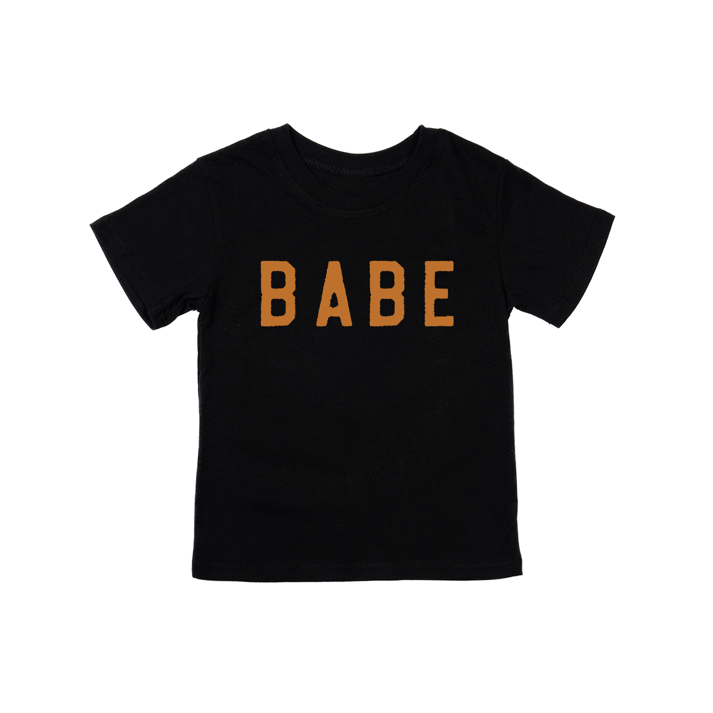 BABE (Rough, Camel) - Kids Tee (Black)