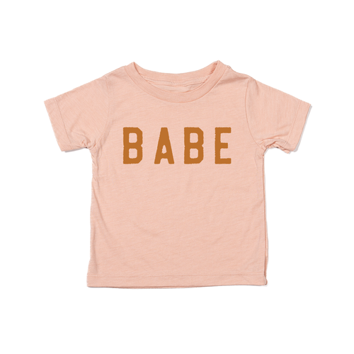 BABE (Rough, Camel) - Kids Tee (Peach)