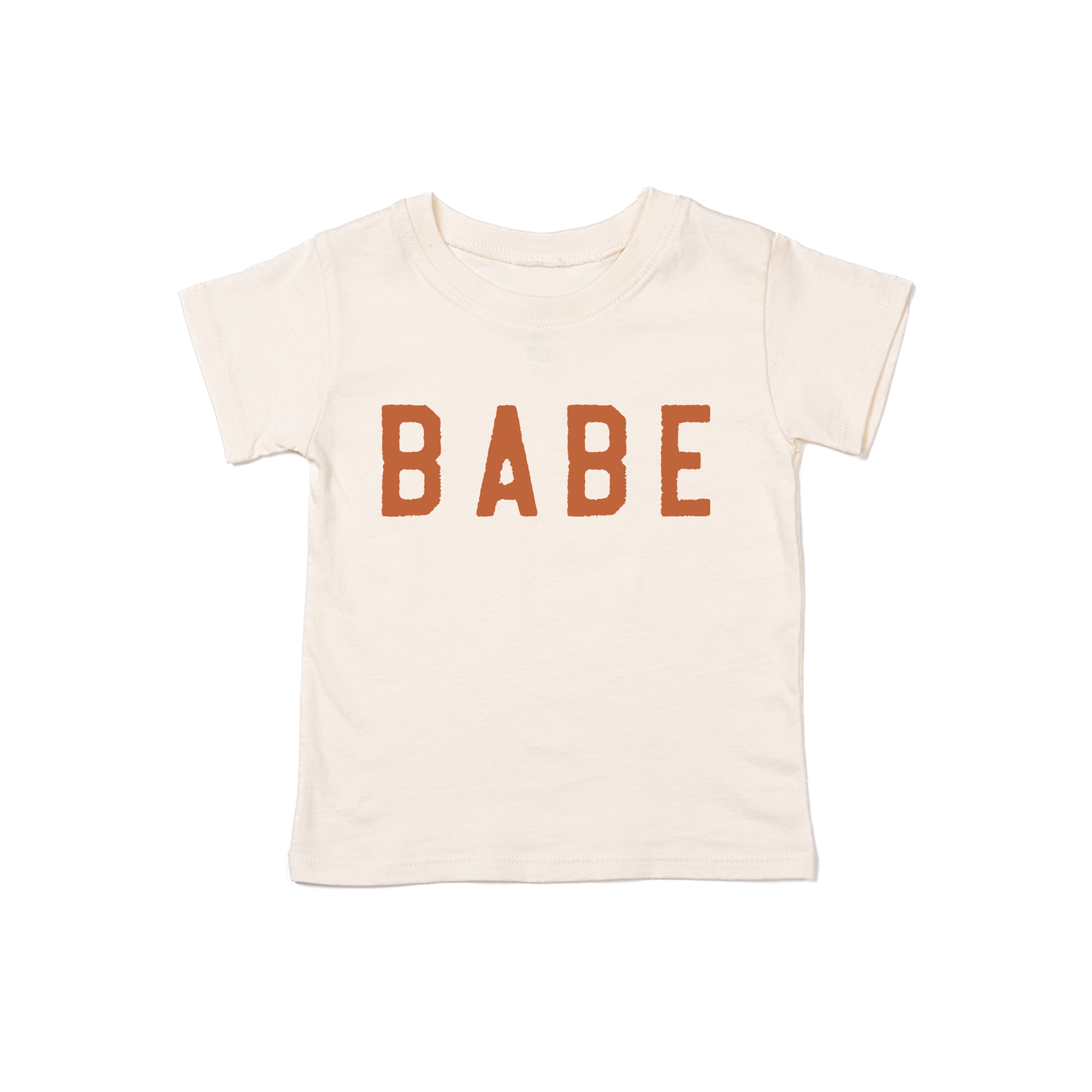 BABE (Rough, Rust) - Kids Tee (Natural)