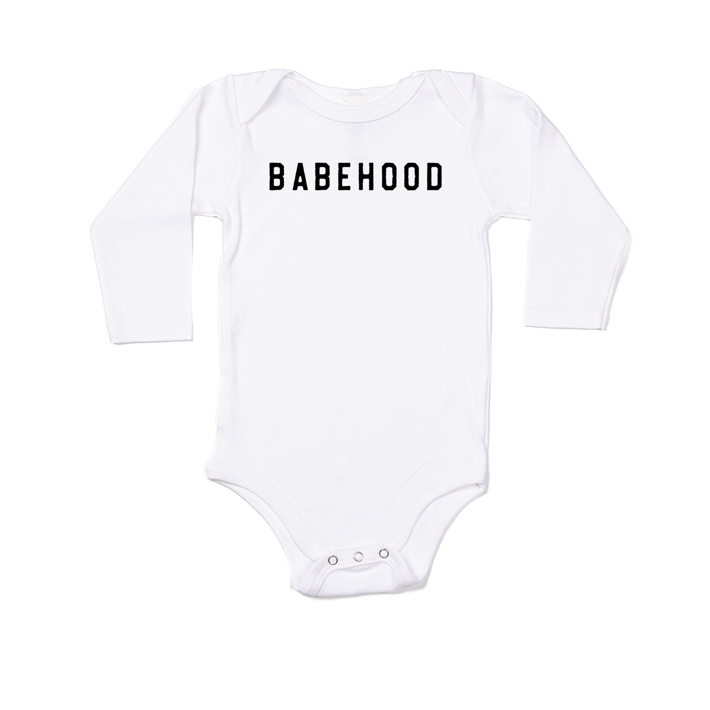 Babehood (Rough) - Bodysuit (White, Long Sleeve)