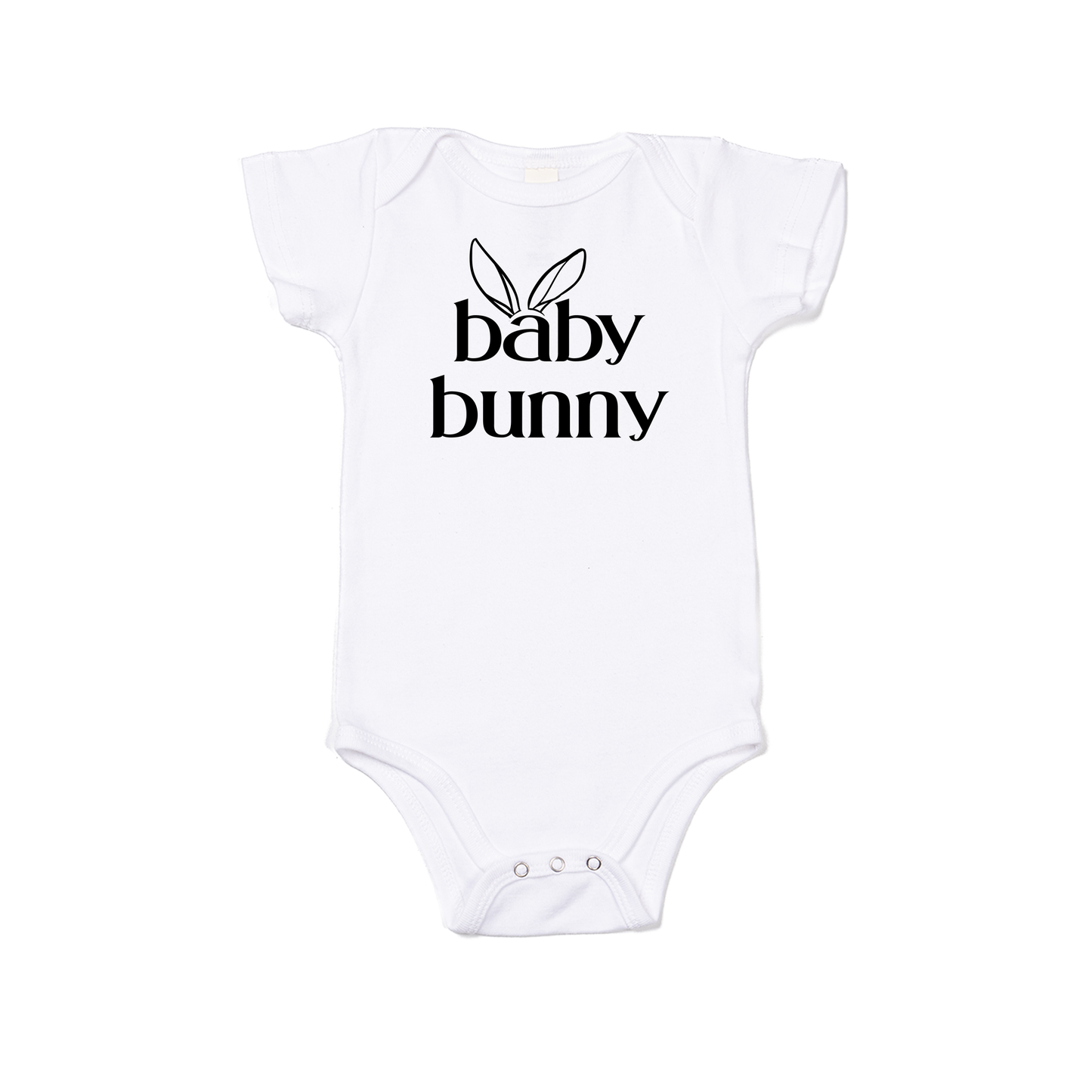 Baby Bunny - Bodysuit (White, Short Sleeve)