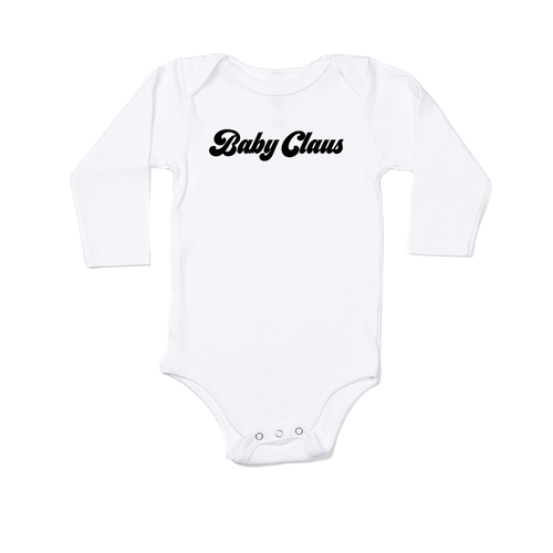 Baby Claus (Black) - Bodysuit (White, Long Sleeve)