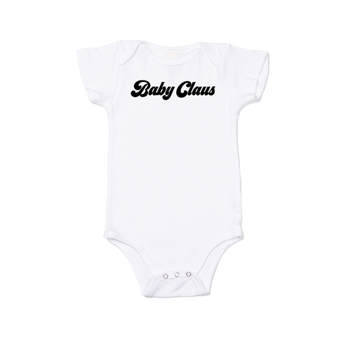 Baby Claus (Black) - Bodysuit (White, Short Sleeve)