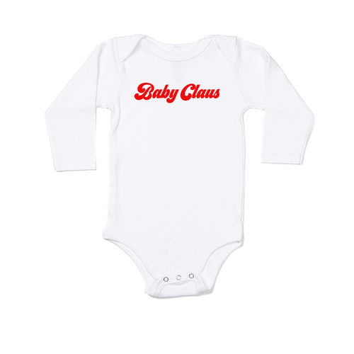 Baby Claus (Red) - Bodysuit (White, Long Sleeve)