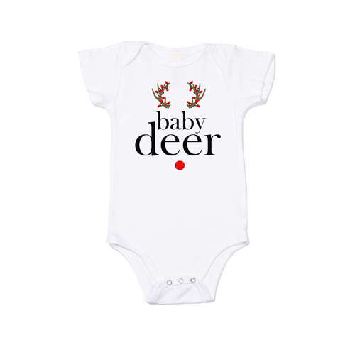 Baby Deer - Bodysuit (White, Short Sleeve)