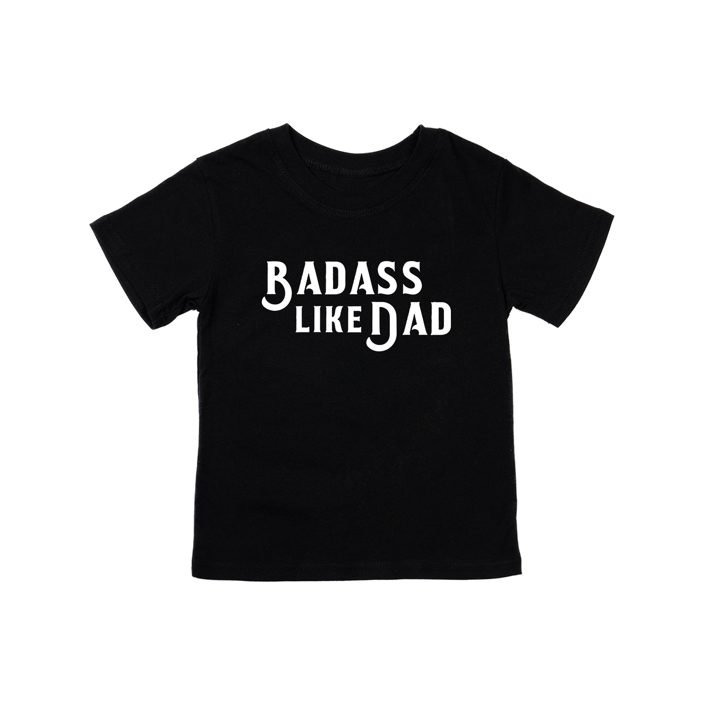 Badass Like Dad (White) - Kids Tee (Black)