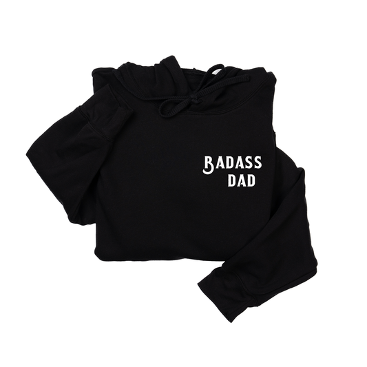 Badass Dad (White) - Hoodie (Black)