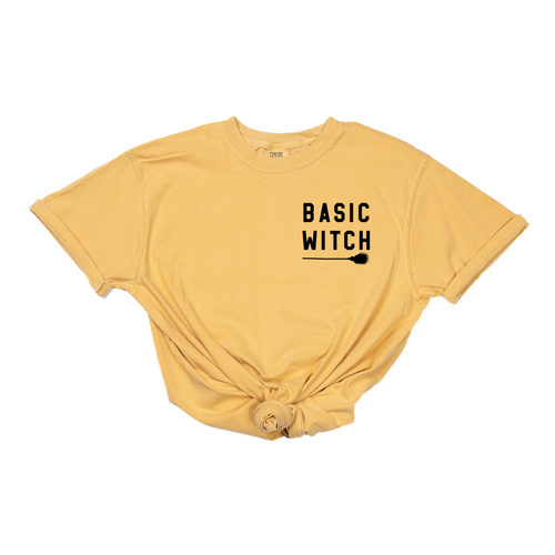 Basic Witch (Black) - Tee (Vintage Mustard, Short Sleeve)