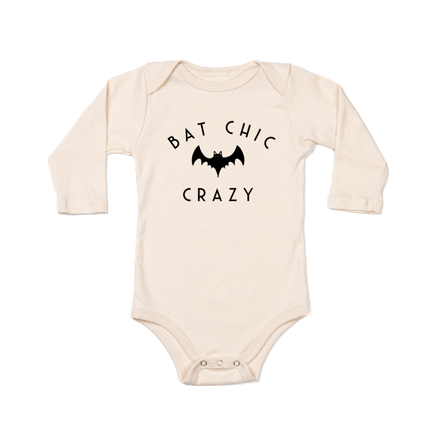 Bat Chic Crazy - Bodysuit (Natural, Long Sleeve)