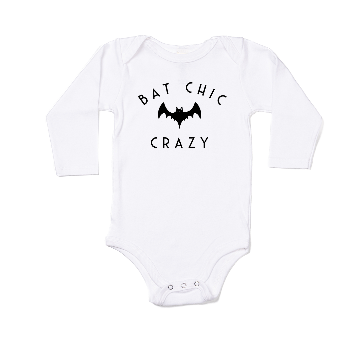 Bat Chic Crazy - Bodysuit (White, Long Sleeve)