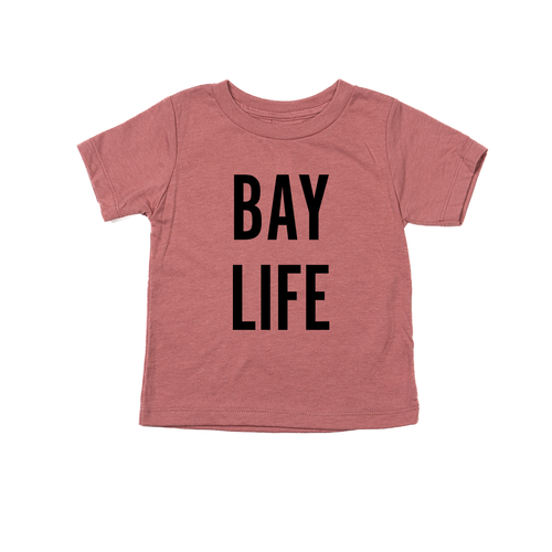 Bay Life (Black) - Kids Tee (Mauve)