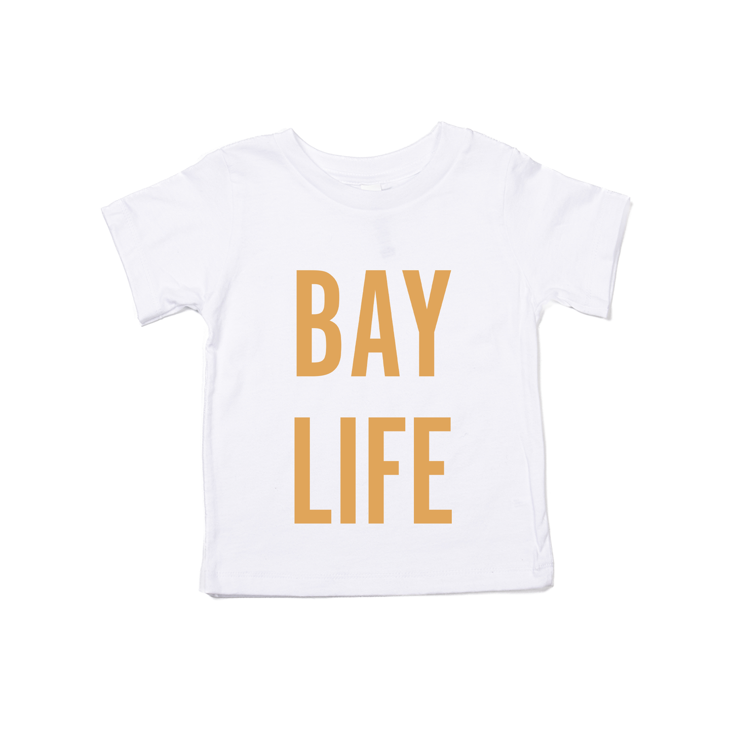 Bay Life (Mustard) - Kids Tee (White)