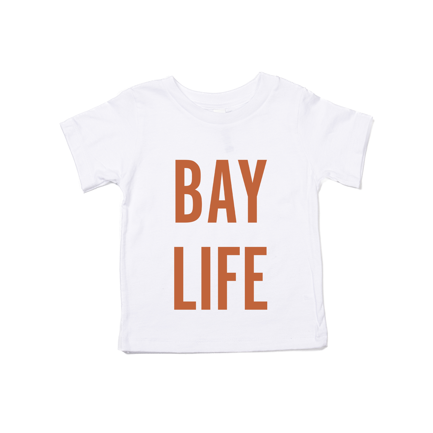 Bay Life (Rust) - Kids Tee (White)