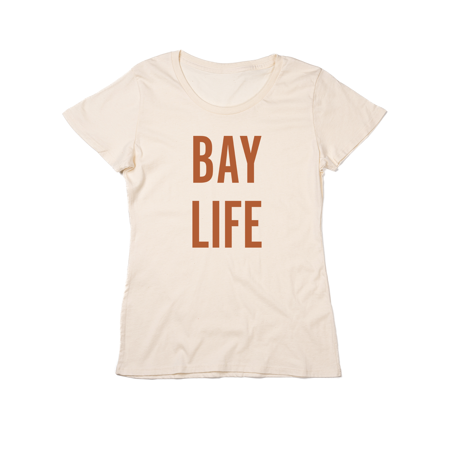 Bay Life (Rust) - Women's Fitted Tee (Natural)
