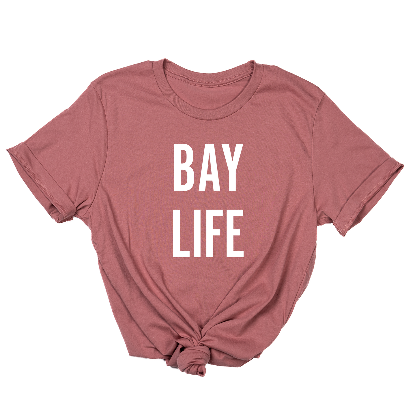 Bay Life (White) - Tee (Mauve)