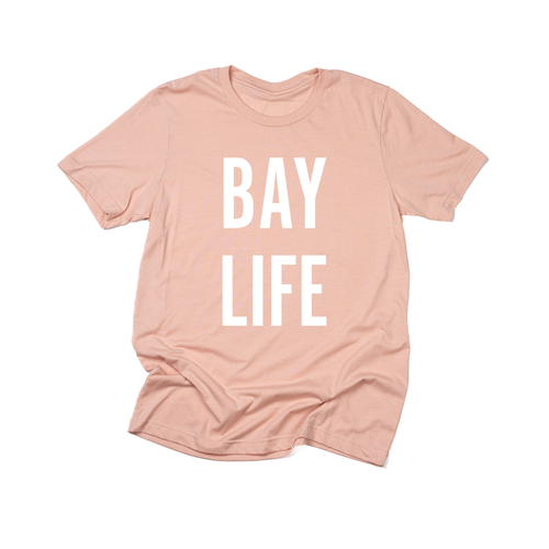 Bay Life (White) - Tee (Peach)