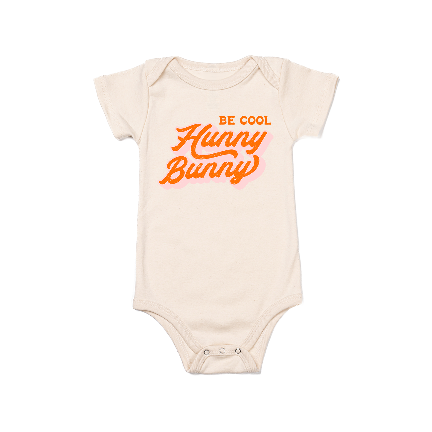 Be Cool Hunny Bunny - Bodysuit (Natural, Short Sleeve)