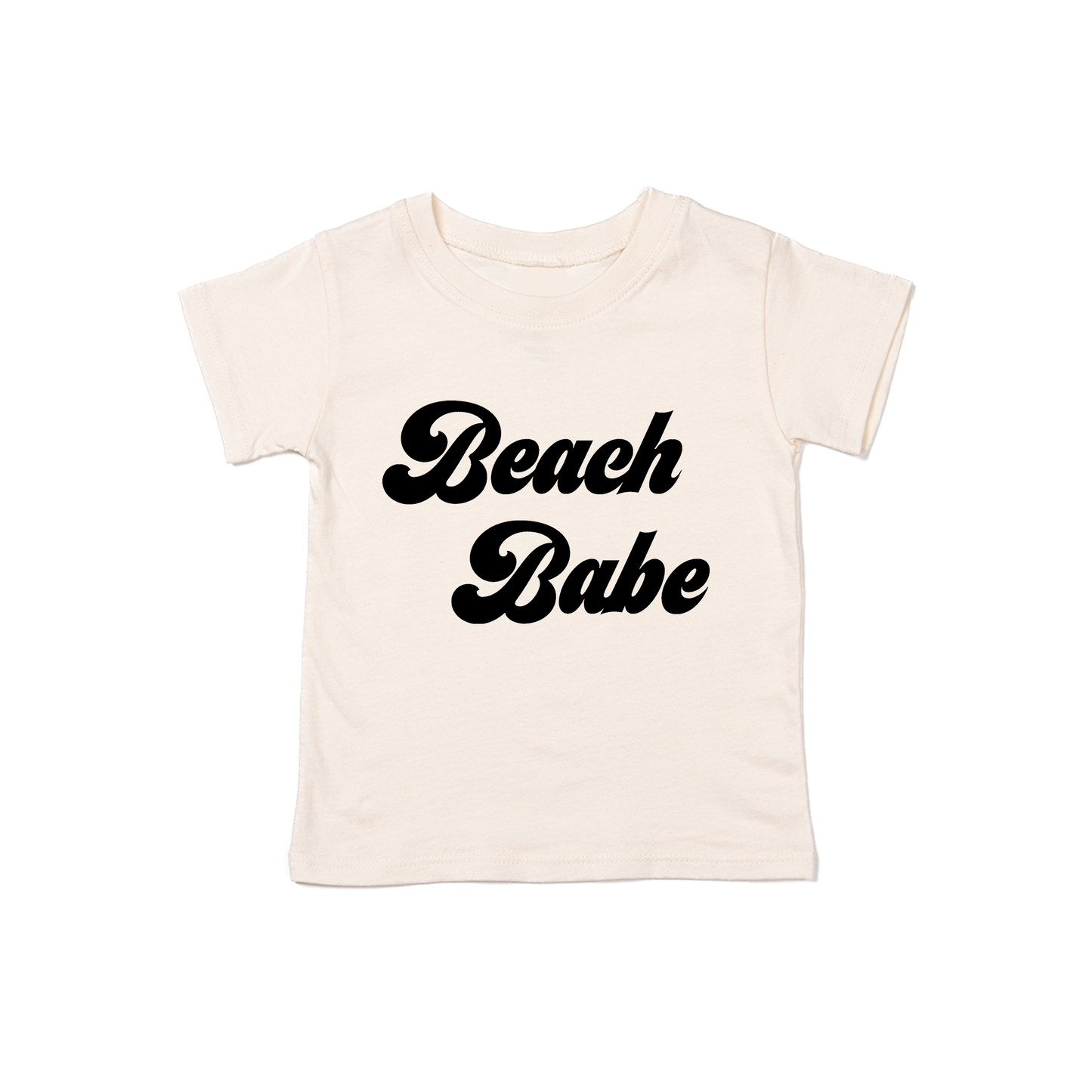 Beach Babe (Retro, Black) - Kids Tee (Natural)