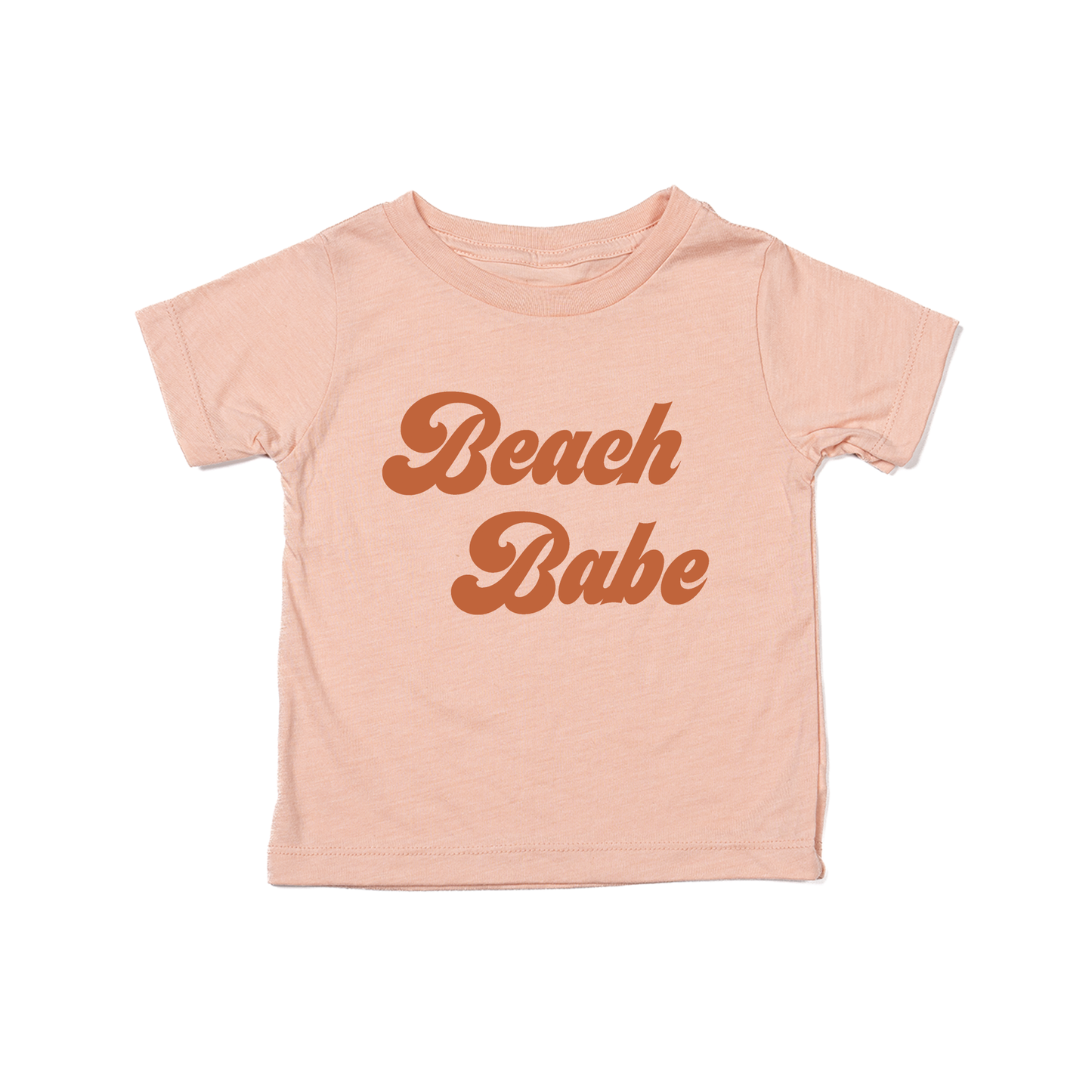 Beach Babe (Retro, Rust) - Kids Tee (Peach)