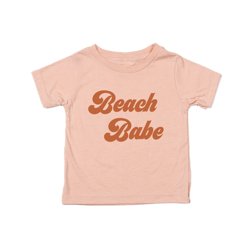 Beach Babe (Retro, Rust) - Kids Tee (Peach)